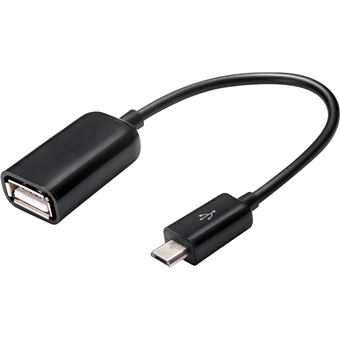 Cabo Usb Sandberg OTG Adapter MicroUSB M - USB F | Preto - 1