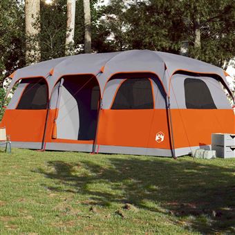 Tenda familiar estilo cabana vidaXL | 10 Pessoas | Impermeável | cinza - 1