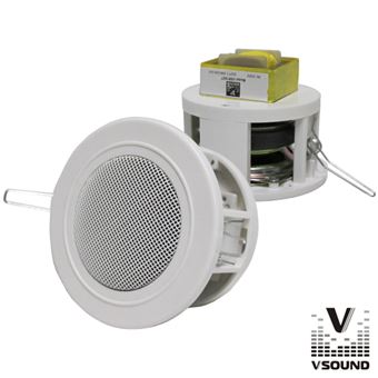 Coluna De Teto Vsound 100V 3"" 15Wmáx Branca - 1