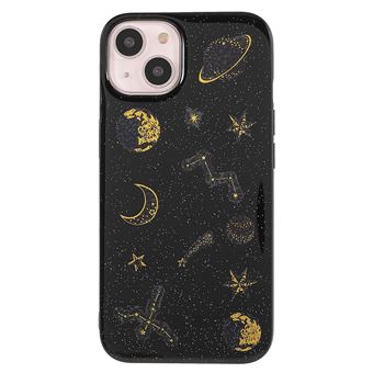 Capa e Tpu magunivers Padrão de Adesivos de Estrelas e Planetas | Leve Preto para Iphone 13 Mini 5.4'' - 1