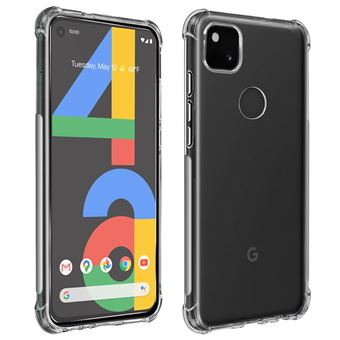 Pack Proteção Avizar para Google Pixel 4A | Capa Silicone Gel + Película Temperada - Transparente - 1