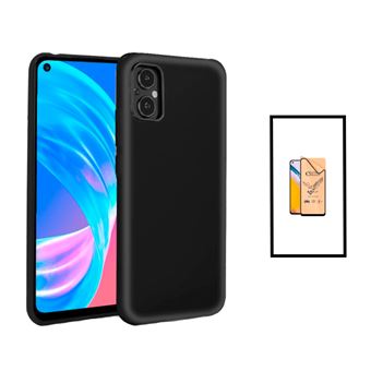 Kit Gift4Me Vidro Temperado Ceramica Full Cover + Capa Proteção Traseira Silicone para Oppo Reno8 Lite - Preto - 1