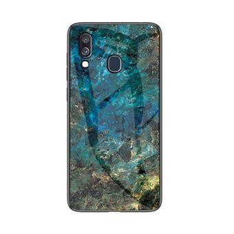 Capa Magunivers de TPU Combinação de Padrão de Grãos de Mármore Esmeralda para Samsung Galaxy A40