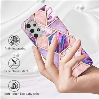 Capa e Tpu magunivers Padrão de Mármore | Galvanoplastia IMD Roxo Claro para Samsung Galaxy A32 4G (eu Version) - 1