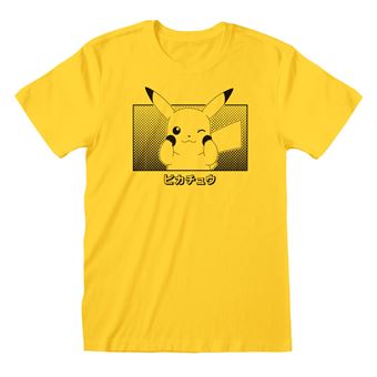 T-Shirt Unissexo Pokémon Pikachu Katakana | Amarelo | XL - 1
