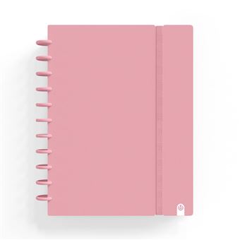 Caderno Ingeniox | A4 | Pautado | 80Folhas | 100G | Foam com Elástico | Rosa Pastel - 1