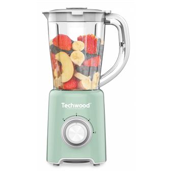 Liquidificador Techwood TBL-782 | 1.5 L | 500 W | Azul menta, Transparente - 1