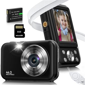 Câmara digital compacta das crianças DUDAO DC406 | FDH | 44MP | com foco automático 16x zoom | 2,4 " | 8G | Preto - 1