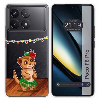 Capa de silicone transparente TUMUNDOSMARTPHONE para Xiaomi Poco F6 Pro 5G design desenhos Meerkat - 1