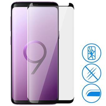 Película Protetora de Ecrã Avizar para Samsung Galaxy S9 Plus Vidro Temperado Dureza 9H Borda em Preto - 1