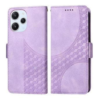 Capa FLOODKING para Xiaomi Poco M6 Pro 5G | Design Acolchoado | Couro PU Premium | Roxo - 1