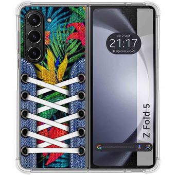 Capa Tumundosmartphone de silicone anti-choque para Samsung Galaxy Z Fold 5 5G design tênis 12 desenhos - 1