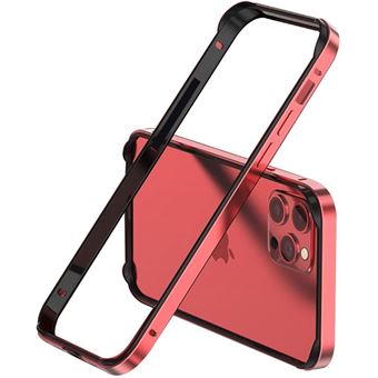 Capa Bumper Liga de Alumínio Dual Antiimpacto para Iphone 15 Pro - Vermelho e Preto - 1