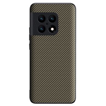 Capa e TPU + PU ultra-fino, textura de fibra de carbono, ouro de fibra de carbono Magunivers para OnePlus 10 Pro 5G - 1