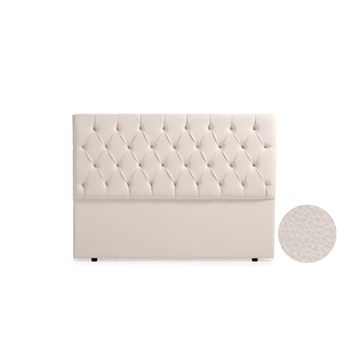 Cabeceira Estofada Moonia Capri Pele Sintética | 160 X 120 X 12 cm | Bege - 1