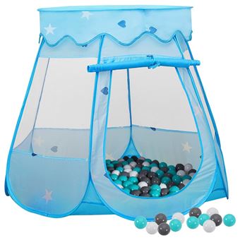 Tenda de brincar Infantil vidaXL com 250 bolas 102x102x82 cm azul - 1
