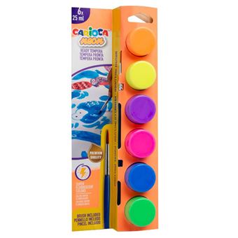 Guache Carioca Neon + Pincel Blister | 6X25  ml - 1