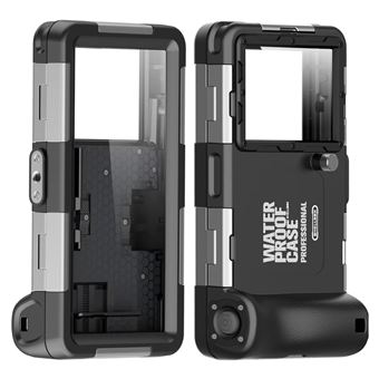 Capa Subaquática FLOODKING para Google Pixel 9A/9 Pro XL – 15m à Prova d’Água, Mergulho & Neve,Preto - 1