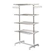 Estendal de Roupa HOMCOM Tipo Pendurador Móvel Branco e Aço Inoxidável (80-142) x 55 x 178 cm