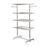 Estendal de Roupa HOMCOM Tipo Pendurador Móvel Branco e Aço Inoxidável (80-142) x 55 x 178 cm_0