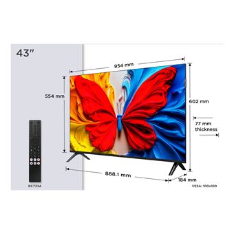 Smart TV TCL S59K 43S59K | QLED | FHD | 43'' | 109,2 cm | F - 1