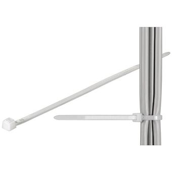 Tira para Atar Cabos Techly 370 x 3.6mm | Branco - 1