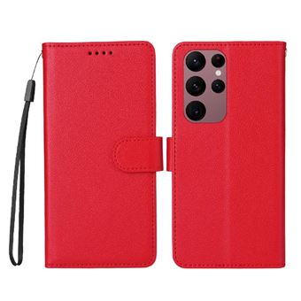 Capa Carteira FLOODKING para Samsung Galaxy S23 Ultra | Couro PU | Vermelho - 1