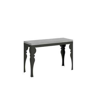 Mesa de Jantar Extensível Tipo Livro Itamoby Paxon Double | 120x45/90 cm | Cimento quadro Antracite - 1