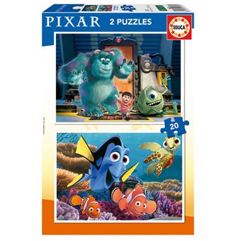 Puzzle Educa Disney Pixar Nemo + Monsters 19673 | 2x20 Peças - 1