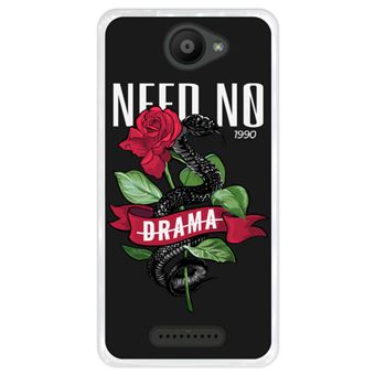Capa Hapdey para Bq Aquaris U - U Lite Design Cobra Need no Drama em Silicone Flexível e TPU - 1