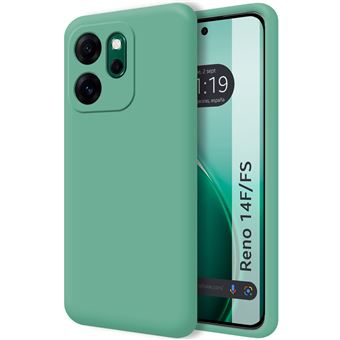 Capa Tumundosmartphone de silicone líquido ultramacio para Oppo Reno 14 F / 14F 5G | verde - 1