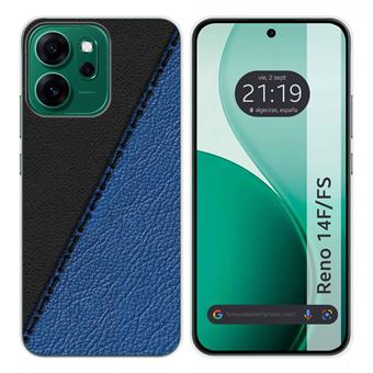 Capa Tumundosmartphone de silicone para Oppo Reno 14 FS / 14FS 5G | Design de couro 02 desenhos - 1