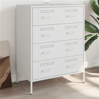Aparador vidaXL | 68x39x89 cm | aço branco - 1