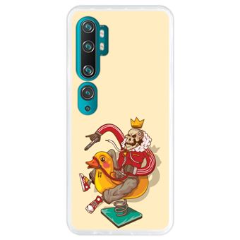 Capa Hapdey para Xiaomi Mi Note 10 - Note 10 Pro - CC9 Pro | Silicone Flexível em TPU | Design Gangster em atrações infantis - Transparente