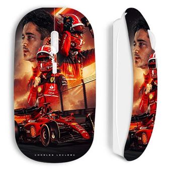 Rato Sem Fios Maniacase Branco Charles Leclerc F1 Ferrari - 1