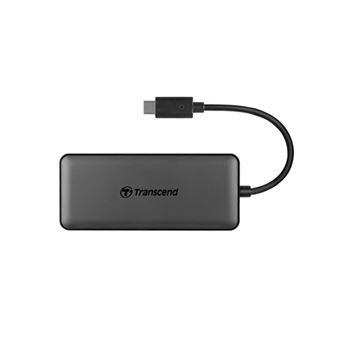 Hub de interface Transcend HUB5C USB 3.2 Gen 2 (3.1 Gen 2) Type-C 10000 Mbit/s Preto
