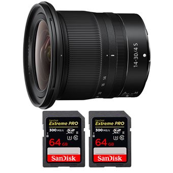 Objetiva Nikon Z 14-30mm f/4 S + 2 SanDisk 64GB UHS-II 300 MB/s + PDF 15 técnicas para melhorar as suas fotografias - 1