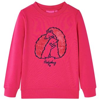 Sweatshirt para criança | vidaXL | rosa-brilhante 104 | 3 a 4 anos - 1