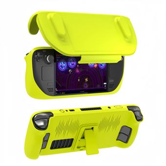 Capa Estojo em TPU com suporte + painel frontal amovível V-REEL para Steam Deck - Amarela - 1