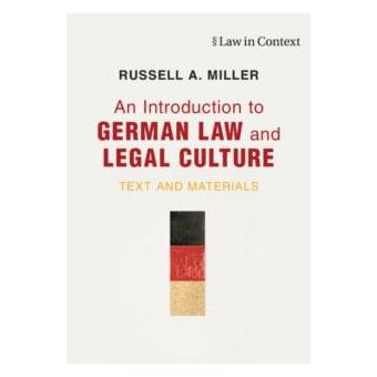 An Introduction To German Law And Legal Culture - 1