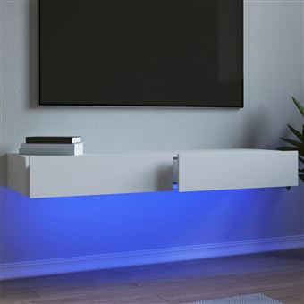 Móveis de TV com luzes LED vidaXL | 2 Peças | 60x35x15,5 cm | branco - 1