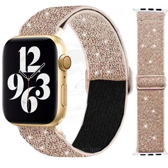 Bracelete em Nylon extensível com brilho Antiimpacto para Apple Watch Ultra | Rose Gold - 1