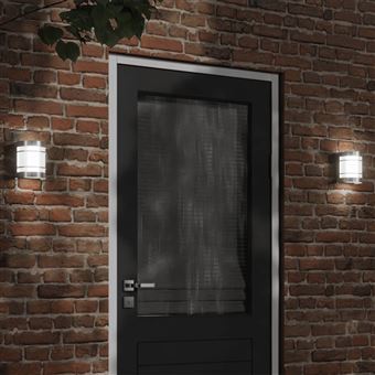 Candeeiros de parede para exterior vidaXL | 2 peças | aço inoxidável prateado - 1