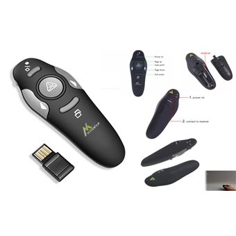 Apresentador Multi4you Wireless Presenter Universal com Laser Apontador - 1