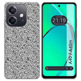 Capa de Silicone TUMUNDOSMARTPHONE para Oppo A40 / A40m desenhos de letras de design - 1