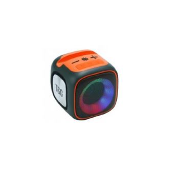 Coluna Wireless Portátil SAMPHONE ELETRONICO TG-359 com Luzes LED | RGB - Preto/Laranja - 1