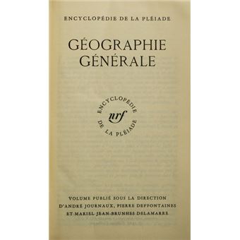 Géographie générale. - 1