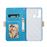 Capa Magunivers PU Bolso com Ziper de Padrão de Flor de Renda Azul para Huawei P20 Lite 2019/Nova 5I_2