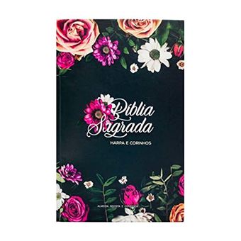 Biblia Rc Floral Pink Com Harpa Slim Capa Dura - 1