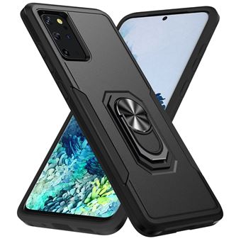 Capa magunivers e TPU anti mancha com suporte de anel rotativo Preto Preto para Samsung Galaxy S20 Plus 4G/5G - 1